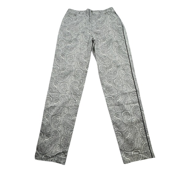 Dana Buchman Pants - NWOT Dana Buchman Paisley Pants Womens 8 Black White Straight Leg Luxury Trouser